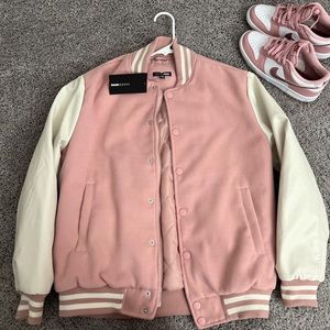Fashion Nova varsity bomber jacket